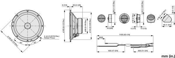 ts a1601c xiew line drawing